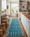 Marrakech Lattice Collection Area Rug - Medina (Blue) Runner Blue  lifestyle 44
