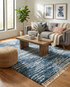 Tranquil Tides Shag Collection Area Rug -  Azure Rectangle Blue  lifestyle 33