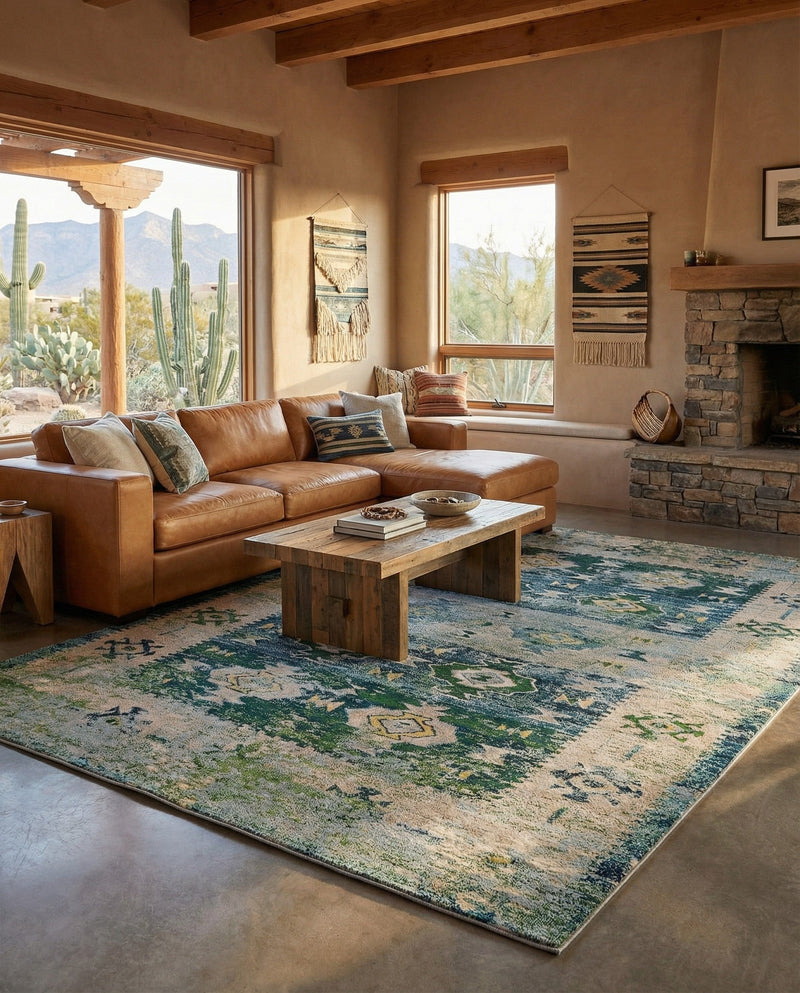 Sierra Collection Area Rug -  Sonoma Rectangle Green  lifestyle 11