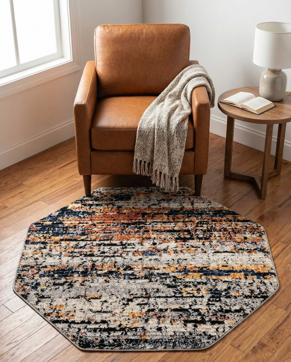 Santa Fe Trails Collection Area Rug -  Chaparral Octagon Multi  lifestyle 137