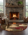 Bistro Lounge Collection Area Rug -  Doppio Hearth Multi  lifestyle 44