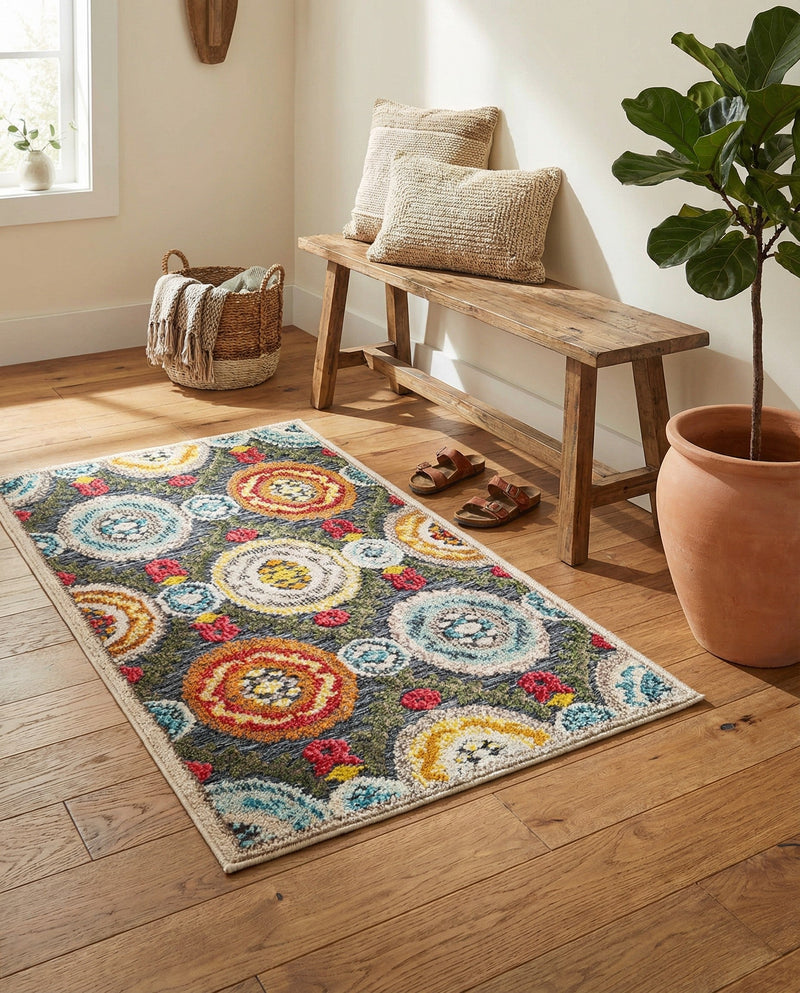 Outdoor Marrakesh Collection Area Rug -  Asilah Rectangle Gray  lifestyle 35