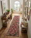 Neptune Elegance Collection Area Rug -  Galatea (Burgundy) Runner Burgundy  lifestyle 75