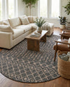 Savannah Pergola Collection Area Rug -  Pergola (Charcoal Gray) Oval Charcoal Gray  lifestyle 35