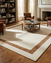 Savannah Borders Wool Collection Area Rug - Chatham Rectangle Ivory  lifestyle 60