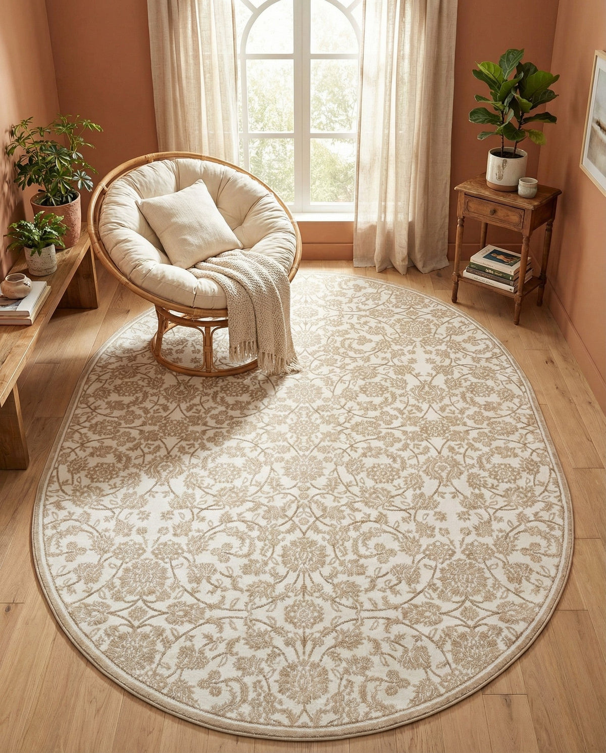 Andes Summit Collection Area Rug -  Chimborazo Oval Snow White  lifestyle 150
