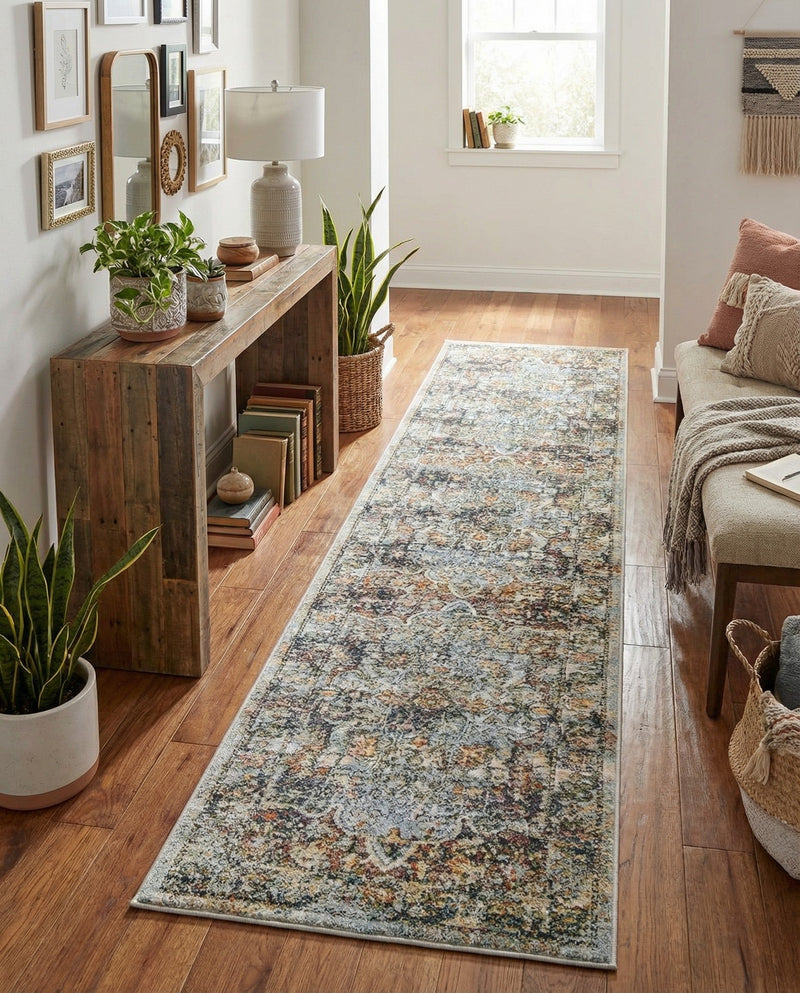 Savannah Soiree Collection Area Rug -  Everglade (Ivory) Runner Ivory  lifestyle 80