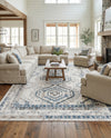 Savannah Elegance Collection Area Rug -  Tybee (Gray Blue) Rectangle Gray Blue  lifestyle 28