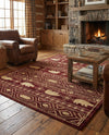 Frontier Trails Collection Area Rug -  Sedona Rectangle Red  lifestyle 25