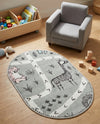 Wonder Tykes Collection Area Rug -  Enigma Oval Gray  lifestyle 62