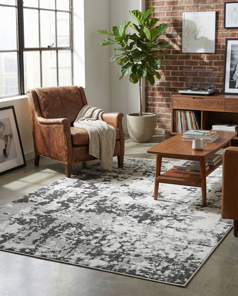 Cathedral Elegance Collection Area Rug -  Basilica Rectangle Black  lifestyle 63
