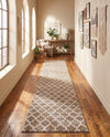 Lattice Gardens Collection Area Rug -  Bloomfield (Light Brown) Runner Light Brown  lifestyle 68