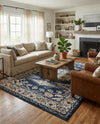 Eden Oasis Collection Area Rug -  Refuge (Dark Blue) Rectangle Dark Blue  lifestyle 18