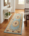 Versailles Elegance Collection Area Rug -  Louveciennes (Light Blue) Runner Light Blue  lifestyle 87