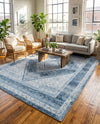 Aegean Elegance Washables Collection Area Rug -  Delos Rectangle Navy Blue  lifestyle 31