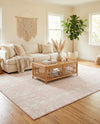 Brighton Stripes Collection Area Rug - Sussex (Pink) Rectangle Pink  lifestyle 4