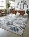 Marrakech Mosaic Collection Area Rug -  Atlas Rectangle Blue Gray  lifestyle 4