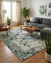 Chromatic Oasis Collection Area Rug -  Lagoon Rectangle Light Blue  lifestyle 33