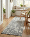 Brighton Stripes Collection Area Rug - Sussex (Gray and Ivory) Runner Gray and Ivory  lifestyle 59