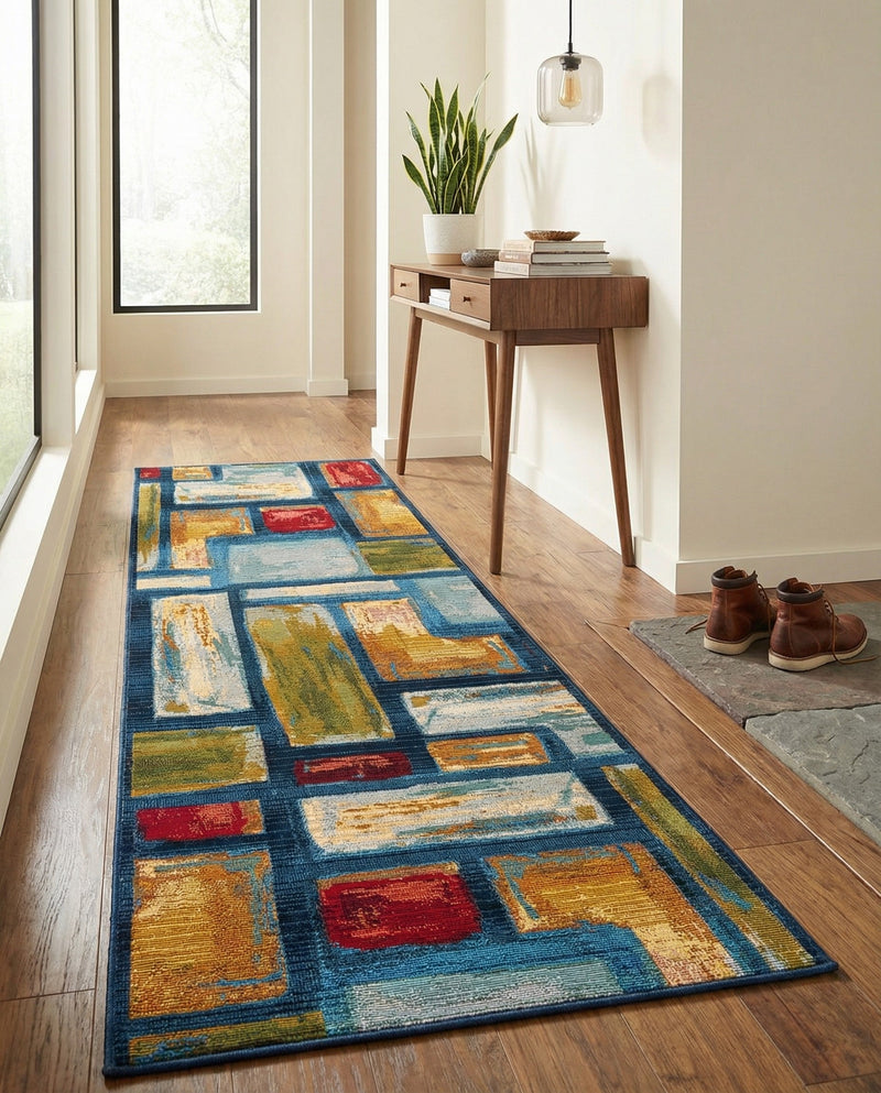 Urban Terrace Collection Area Rug -  Portico Runner Multi  lifestyle 29