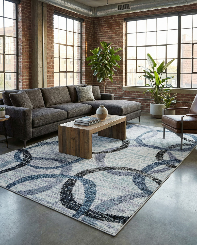 Santa Fe Trails Collection Area Rug -  Taos Rectangle Ivory  lifestyle 8