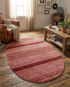 Jewel Oasis Collection Area Rug - Sapphire (Rusty Pink Rose) Oval Rusty Pink Rose  lifestyle 71
