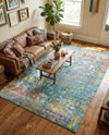 Caribbean Breeze Collection Area Rug -  Quantic Rectangle Blue  lifestyle 11