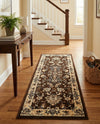Isfahan Elegance Collection Area Rug - Naghsh-e Jahan (Brown) Runner Brown  lifestyle 40