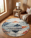 Santa Fe Trails Collection Area Rug -  Arroyo Round Multi  lifestyle 78