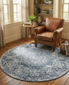 Cambridge Classics Collection Area Rug -  Magdalene (Blue) Round Blue  lifestyle 68