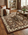 Tabriz Tapestry Collection Area Rug - Sahand (Brown) Rectangle Brown  lifestyle 16