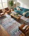 Baroque Era Collection Area Rug - Versailles (Blue Green) Square Blue Green  lifestyle 59