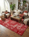 Georgetown Rugs Collection Area Rug - Dupont (Red) Rectangle Red  lifestyle 17