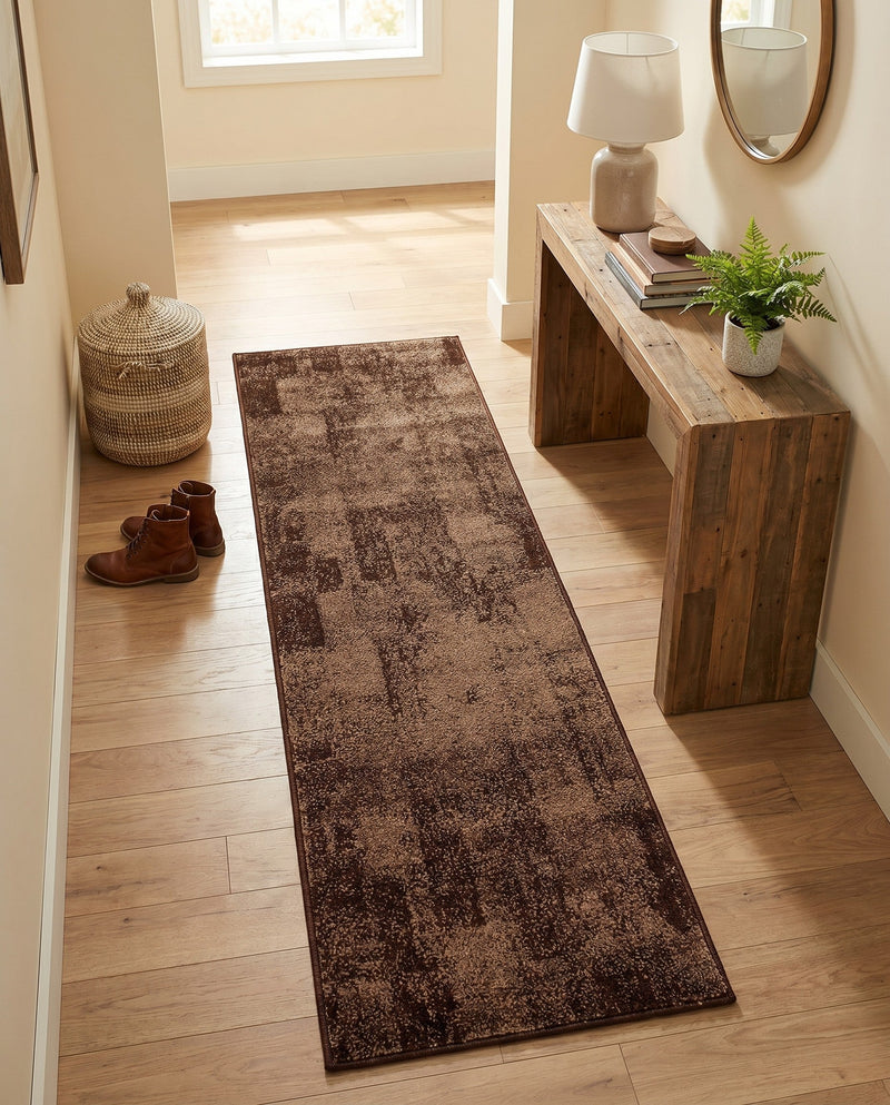 Autumn Meadow Collection Area Rug -  Harvesthill Runner Brown  lifestyle 37