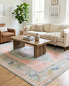 Savannah Series Collection Area Rug -  Augusta (Pink) Rectangle Pink  lifestyle 21