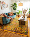 Caribbean Cove Collection Area Rug -  Tobago Rectangle Yellow  lifestyle 37