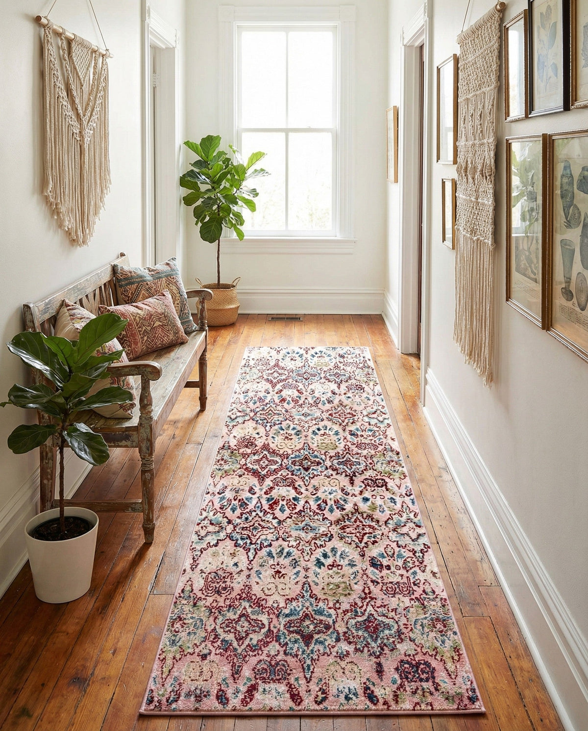 Savannah Elegance Collection Area Rug -  Forsyth Runner Pink  lifestyle 121