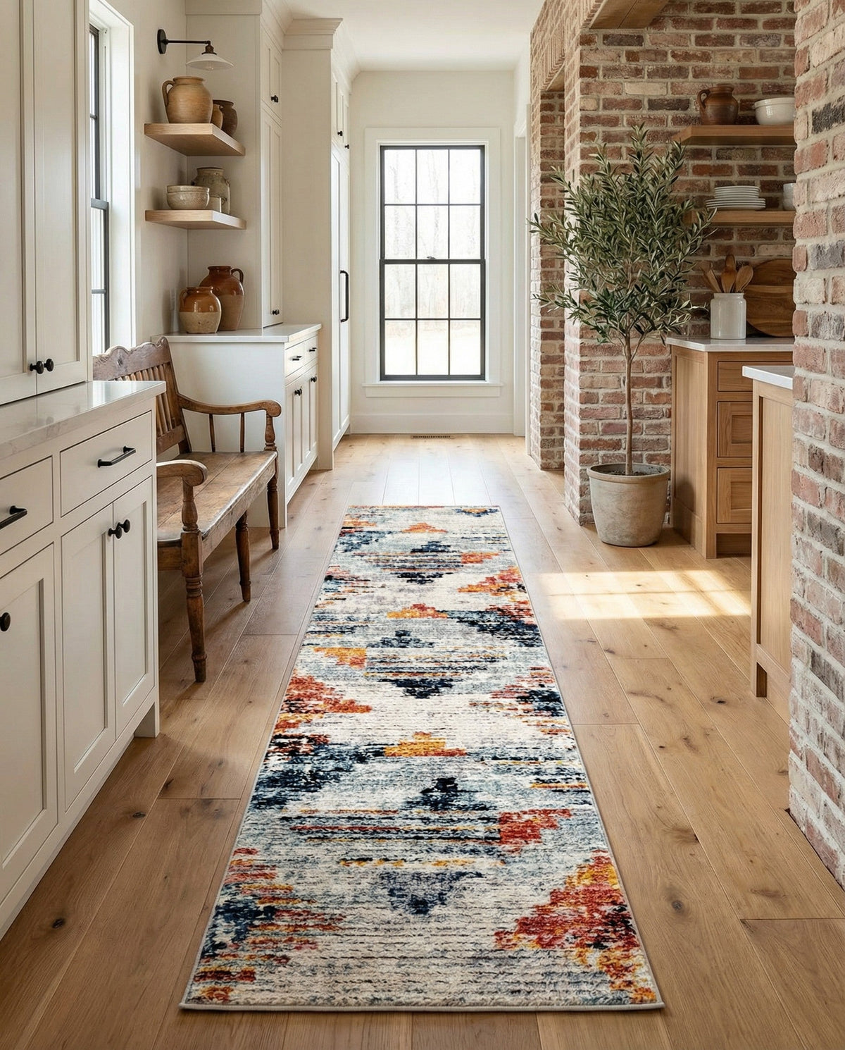 Santa Fe Trails Collection Area Rug -  Arroyo Runner Multi  lifestyle 91