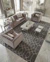 Hollywood Luxe Collection Area Rug - Sunset (Gray Silver) Rectangle Gray Silver  lifestyle 15