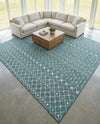 Savannah Pergola Collection Area Rug -  Pergola (Teal) Square Teal  lifestyle 53