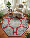 Arcadia Rugs Collection Area Rug -  Atlantis (Red) Octagon Red  lifestyle 71