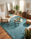 Alpine Plush Collection Area Rug -  Cortina (Aqua) Rectangle Aqua  lifestyle 5