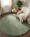 Alpine Plush Collection Area Rug -  Cortina (Sage) Round Sage  lifestyle 71