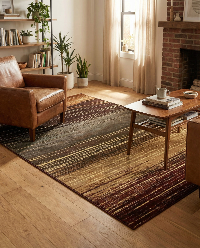 Bistro Lounge Collection Area Rug -  Cortado Rectangle Beige  lifestyle 7