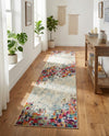 Chromatic Oasis Collection Area Rug -  Blush Runner Multi  lifestyle 74