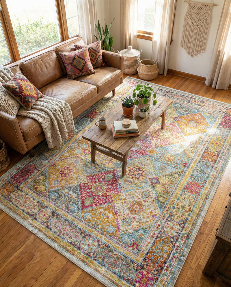 Caribbean Breeze Collection Area Rug -  Grenada Rectangle Multi  lifestyle 18