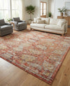 Seville Stripes Collection Area Rug -  Cordoba (Brick Red) Rectangle Brick Red  lifestyle 12