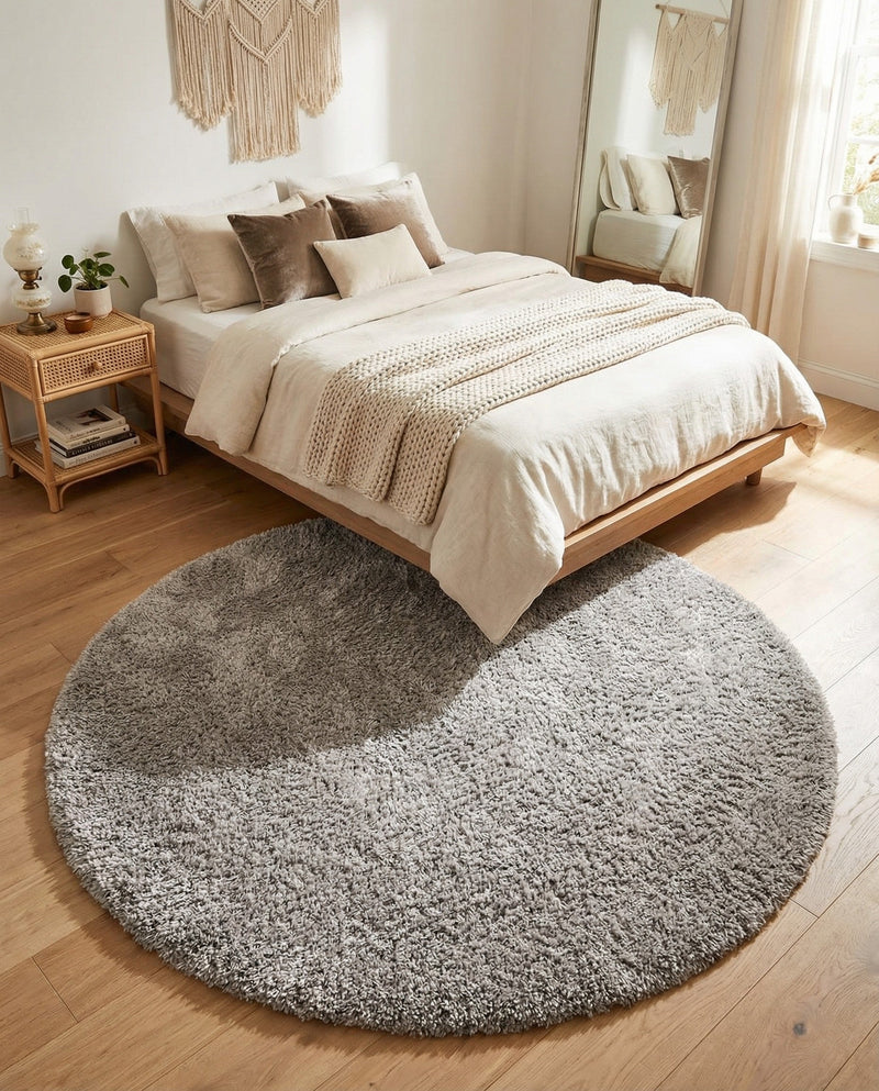 Majestic Manor Collection Area Rug - Versailles (Silver Screen) Round Silver Screen  lifestyle 59