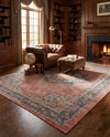 Savannah Threads Collection Area Rug -  Negev Rectangle Antique Red  lifestyle 13