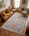 Heritage Elegance Collection Area Rug -  Neuschwanstein Rectangle Light Blue  lifestyle 29